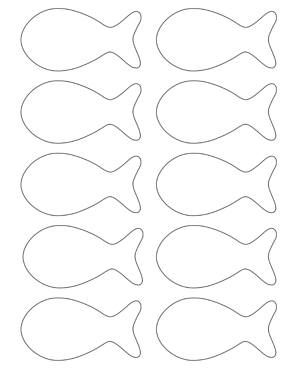 Family Fun Day Camp, Wacky Wednesday theme — fish alphabet matching cutout template